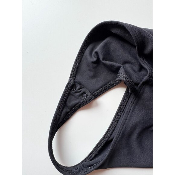 Aritzia BABATON Contour Black Jersey Henley Long Sleeve Bodysuit, Size XS - Picture 6 of 9